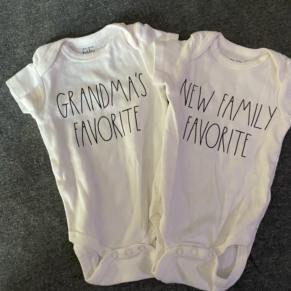 Rae Dunn Baby Onesies (3-6 Month) Never worn